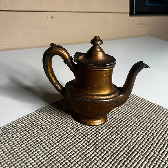 Vintage R Wallace Hotel Lafayette Silver Soldered Teapot 8oz 1946 Buffalo NY