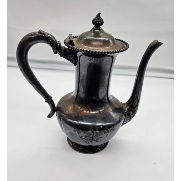 Hartford Sterling Co Quadruple Plated Silver Antique Teapot 11000 Victorian