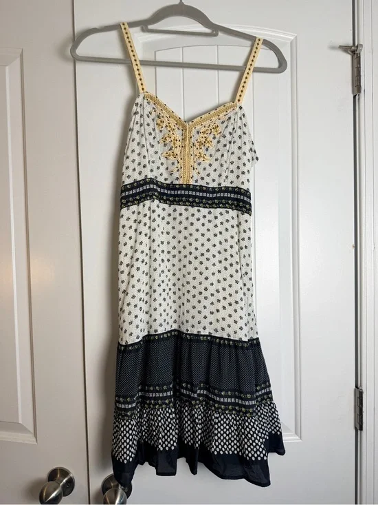 Vintage Free People Boho Spaghetti Strap Midi Dress