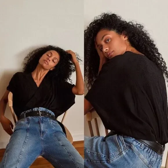 Intimately Free People Summer Lover Black Embroidered Flow Bodysuit‎ Sz S