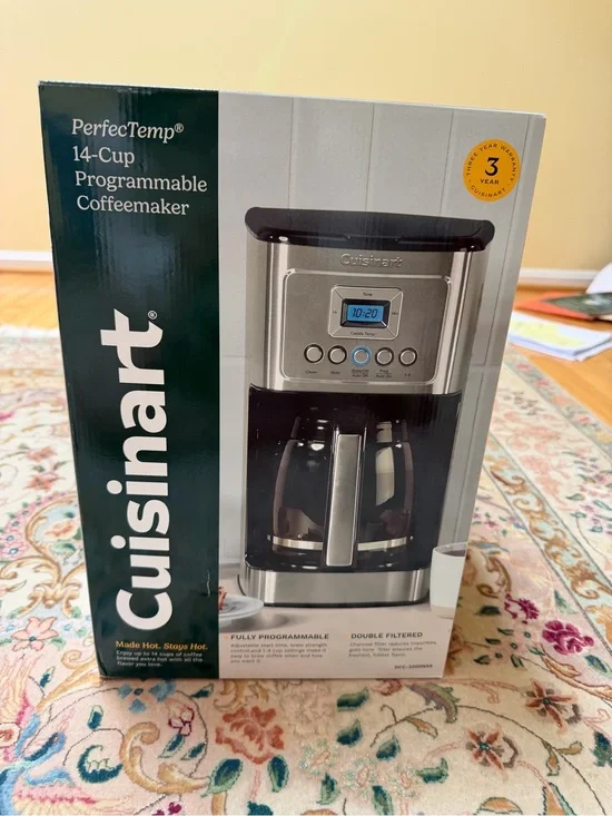 Cuisinart Stainless Steel and Black 14-Cup Programmable Coffeemaker