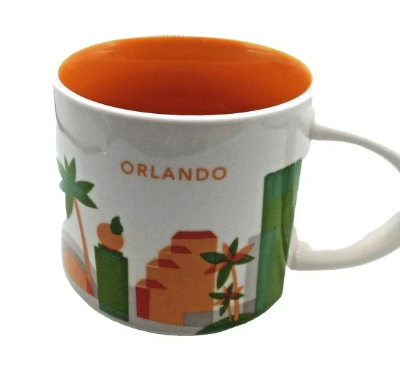 Starbucks ORLANDO You Are Here Collection Mug Coffee Cup 2017 Florida 14 Oz