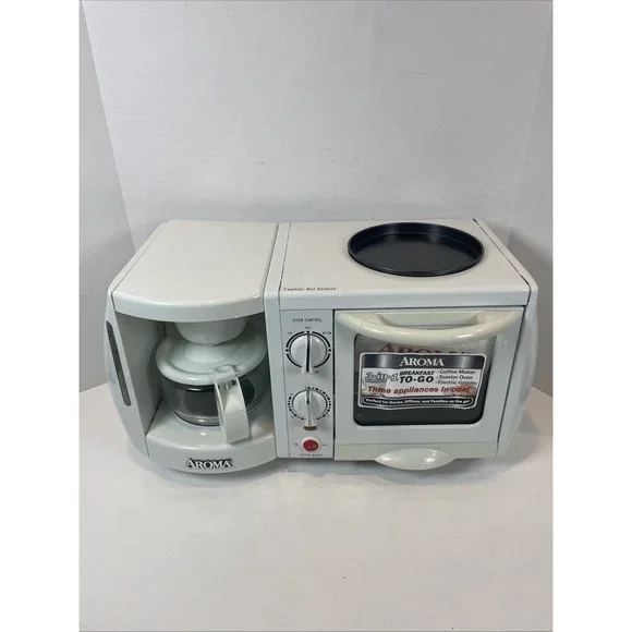 Aroma Breakfast-To-Go  3-in-1 Toaster Oven,Coffee Maker and  Griddle