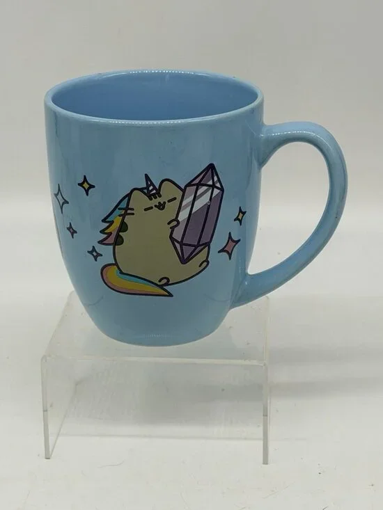 Pusheen The Cat Unicorn Pusheenicorn Light Blue Mug- 2023 Purple Crystal Star