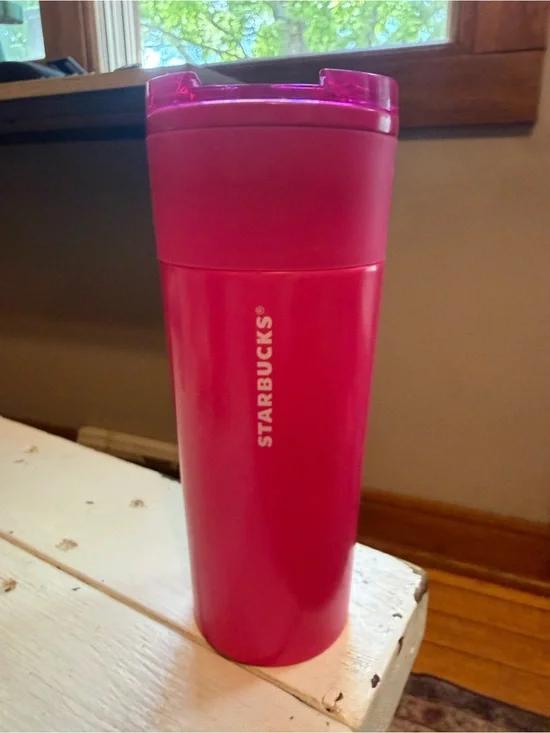 Starbucks 2022 Hot Pink Stainless Steel Tumbler Travel Mug  16 oz
