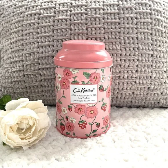 EMPTY Cath Kidston Collectible Tea Tin (Strawberry)