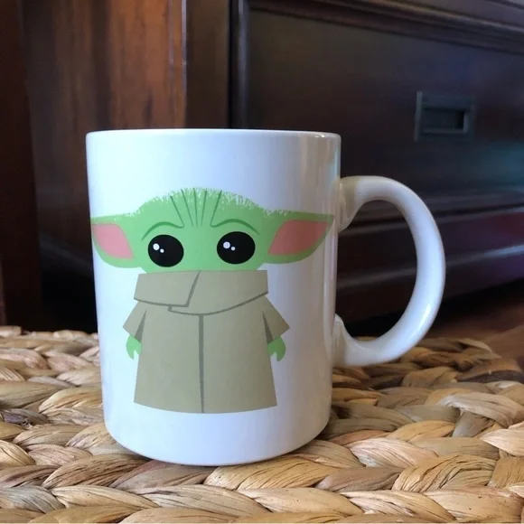 Star Wars The Mandalorian Baby Grogu ceramic mug 12oz.