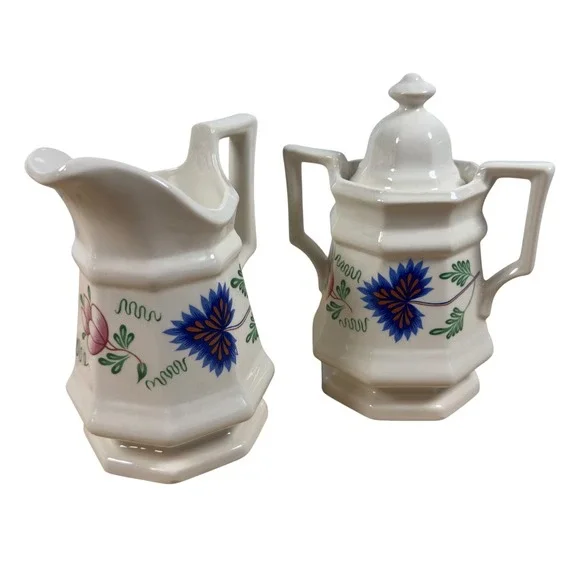 Pfaltzgraff Greenfield Village Museum Collection Creamer and Sugar Bowl Set