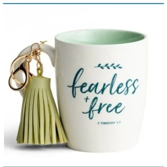 FEARLESS + FREE MUG WITH TASSLE-CERAMIC-NEW