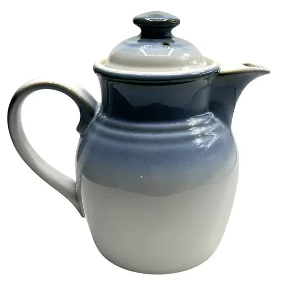 Noritake Sorcerer‎ Stoneware Teapot Blue 7-Cup w/ Lid Blue Vintage Made in Japan