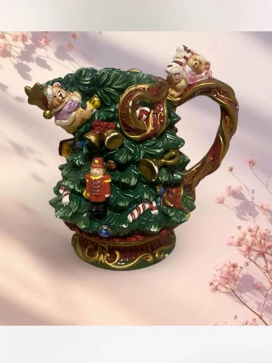 Vintage Christmas tree pitcher by Nanette Vacher Ambiance Collections.