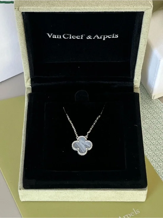 Van Cleef & Arpels Silver And Blue Necklace Pendant