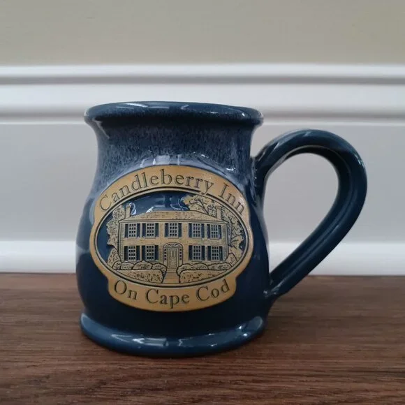 DENEEN POTTERY‎ Handthrown Candleberry Inn on Cape Cod Mass Blue Coffee Mug