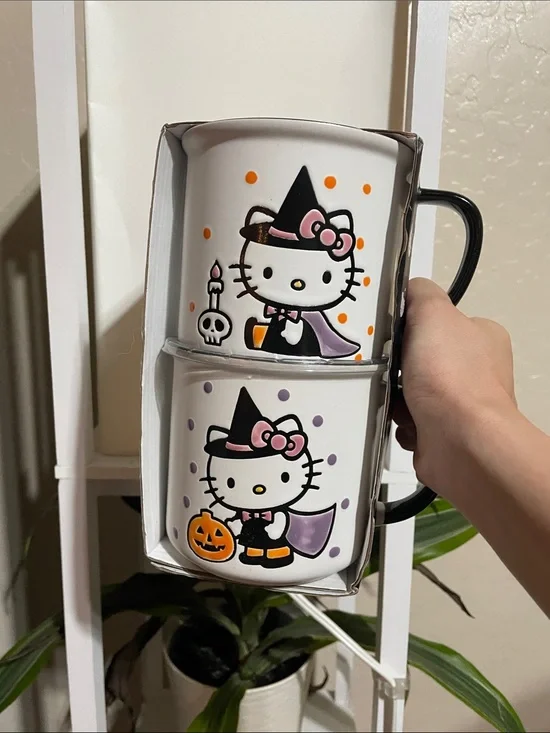 Hello Kitty Halloween Stacked Ceramic Mug Set