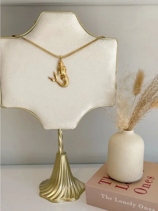 Gold Mermaid Pendant Necklace for Women