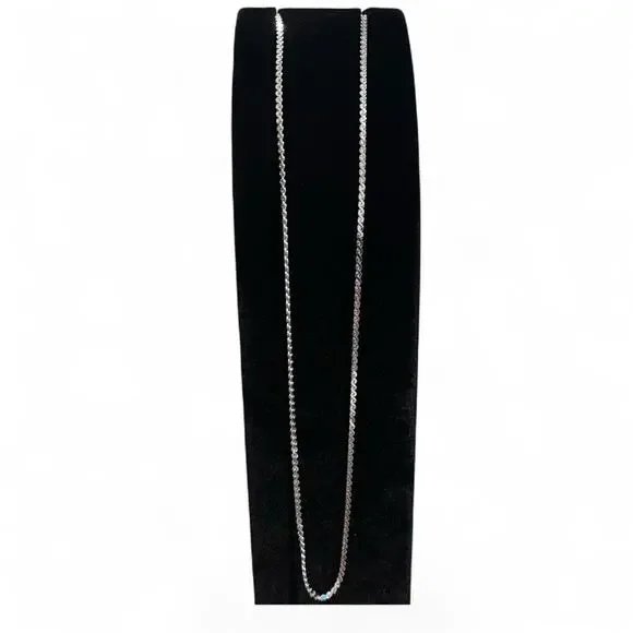 Vintage 70s Monet Silver Tone Long 27