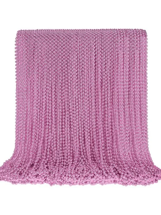 100PCS Pink Mardi Gras Bead Necklaces 33