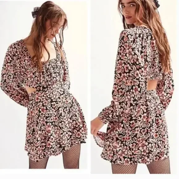 Free People Jael‎ Printed Mini Dress