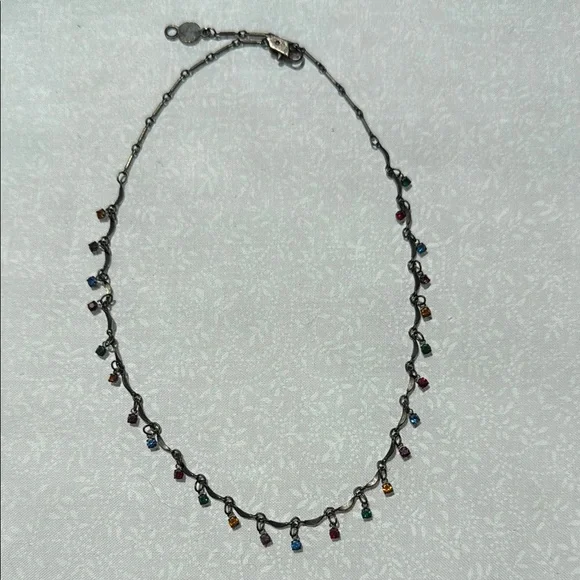 Minimalist‎ Necklace with Crystal drop Pendants