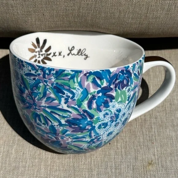 Lilly Pulitzer ceramic floral mug