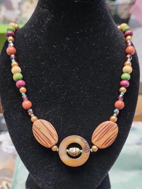 Multicolor Costume Beaded One of a Kind Necklace!