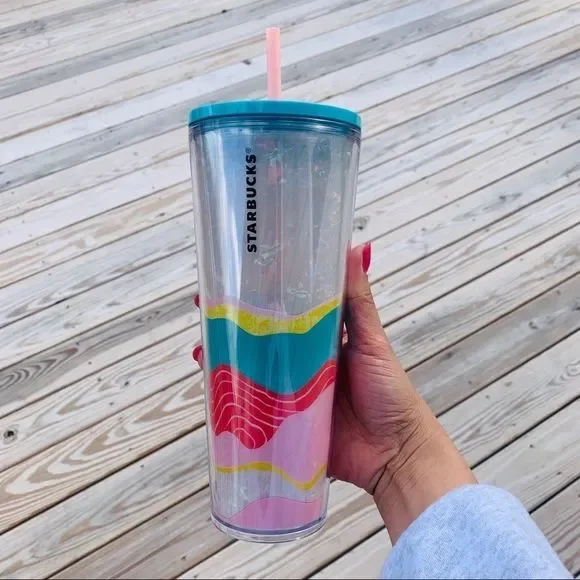 5/$100 Starbucks Spring 2020 Wavy Tumbler 24oz