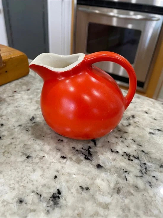 Vintage clay pottery creamer