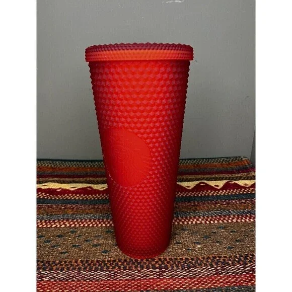Starbucks 2020 Studded Holiday Tumbler, 24oz - Matte Red NO STRAW