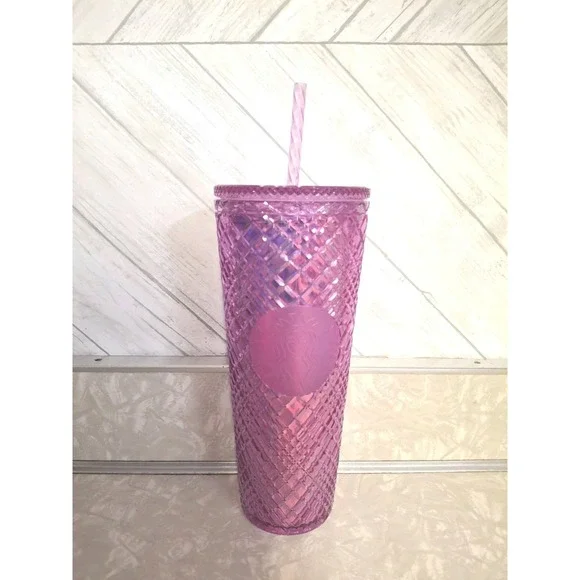 ❤️ Starbucks Winter 2023 Pink / Light Purple Magenta Taffy Jeweled Venti Tumbler