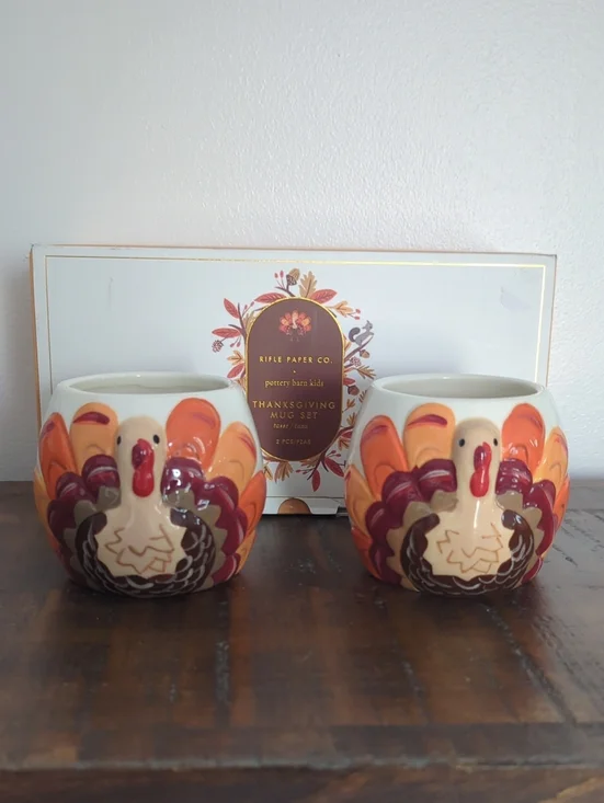 Pottery Barn Kids Turkey Mugs