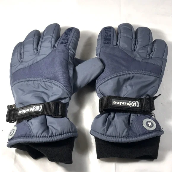 Grandpa Kids Blue Gore-Tex Functional Curve Ski Snowboarding PrimaLoft Gloves