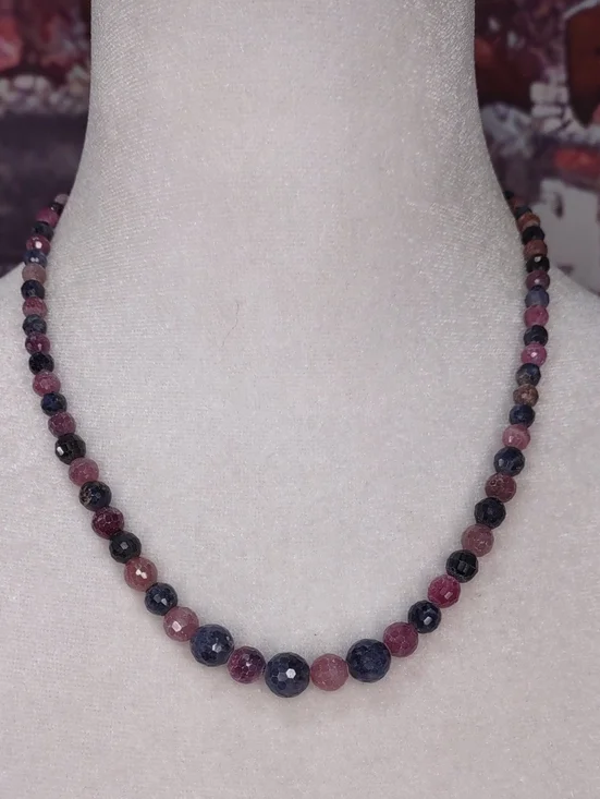 Jay King Faceted Ruby/Sapphire Gemstone Necklace
