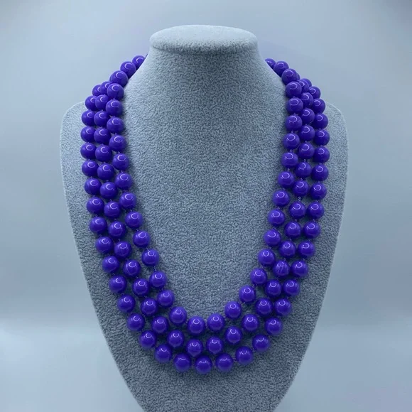 Long Purple Costume Necklace