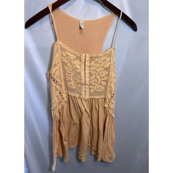 Women's S/P Mango Crochet Strappy‎ Free People Summer Blouse Beach Vacation