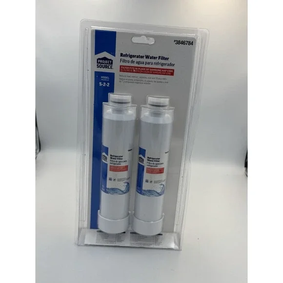Project Source S-2-2 Refrigerator Water Filter 2 Pack Fits Samsung HAF-CINS New