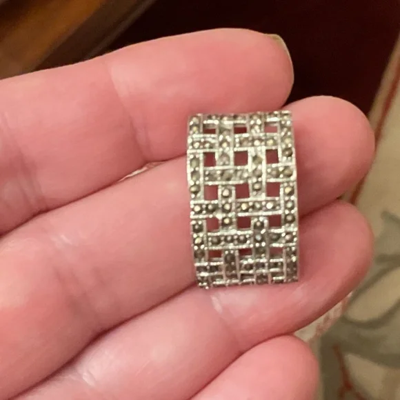 NWOT Sterling Silver 925 MARCASITE Pendant/Necklace