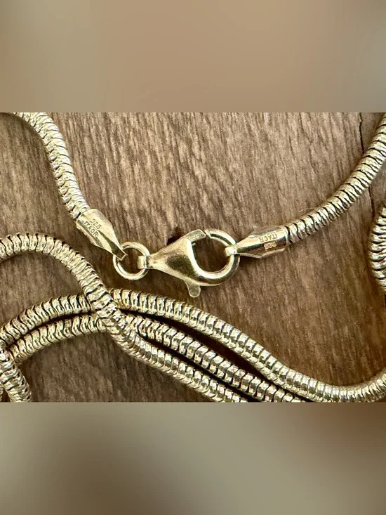 36” STERLING SILVER ITALIAN SNAKE CHAIN NECKLACE
