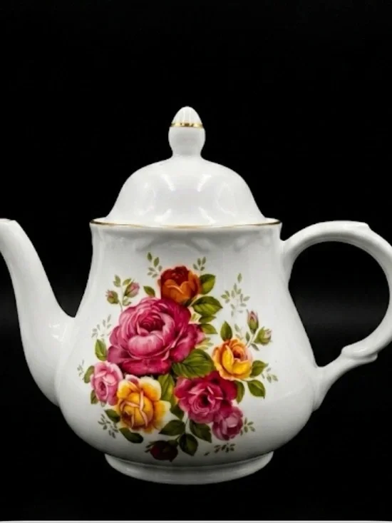 Vintage Arthur Wood England floral teapot excellent stamped 6443