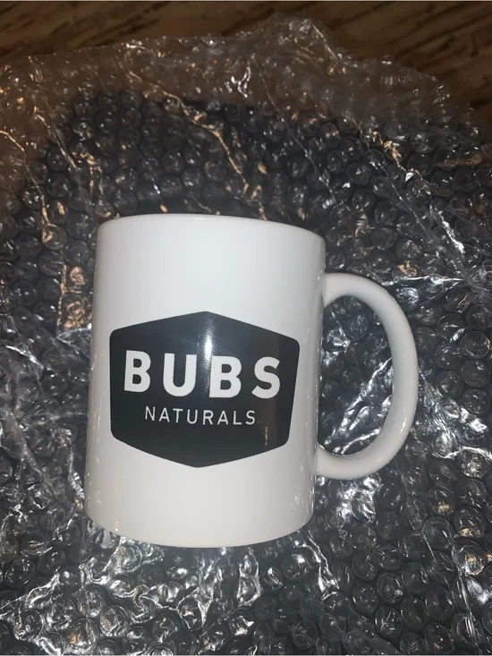 BUBS Naturals White Ceramic Logo Mug