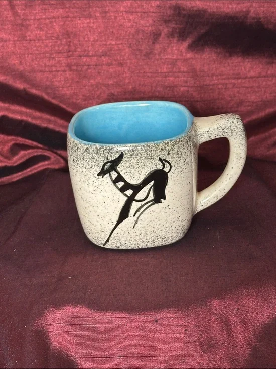 🦌 Vintage Loma Arizona Speckled Deer Mug MCM Pottery ☕