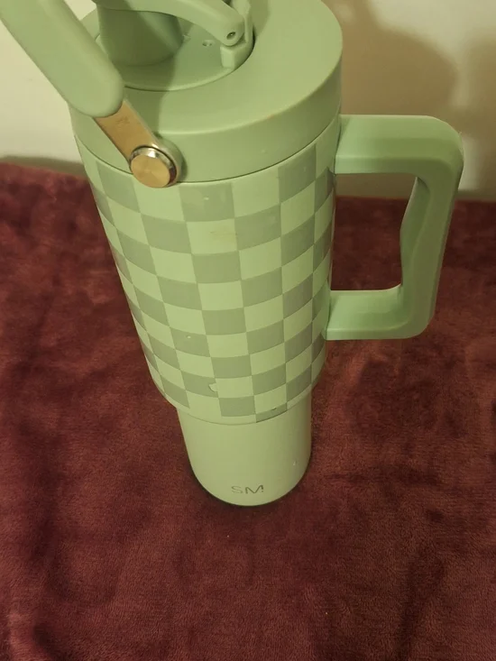 SM Mint Green Checkered Insulated  Tumbler