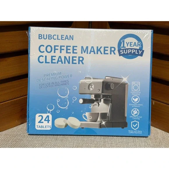 Bubclean Coffee Maker Cleaner 24 Tablets Descaling Power KK-J003 1 Year Supply