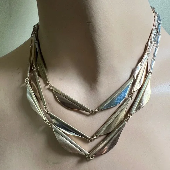 RLM Soho Mixed Metal Layered‎ Necklace OS Excellent