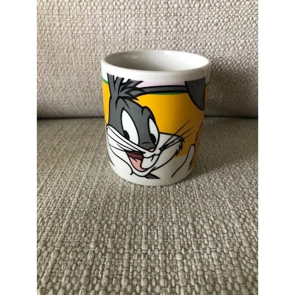 Vintage Looney Tunes White Bugs Bunny Coffee Mug Cup Gibson 1998 Warner‎ Bros.