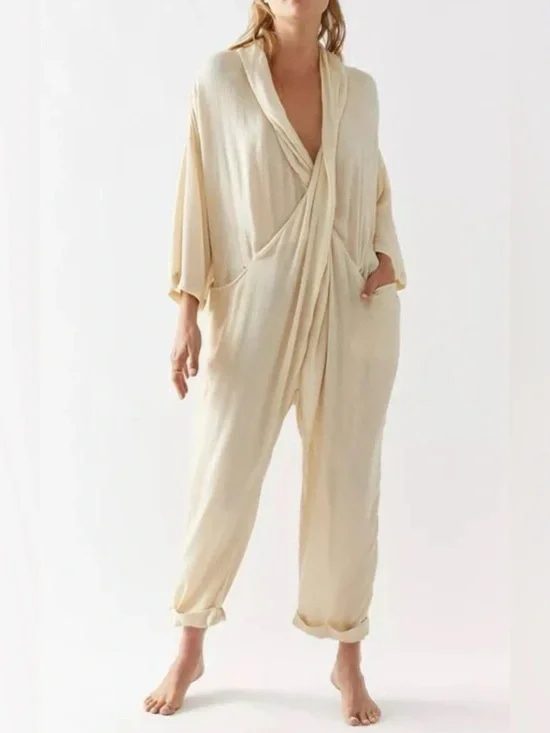 Free People Free Est Everything To Me One-Piece Jumpsuit Slouchy Wrap Large