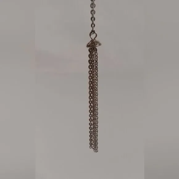 CLEARANCE Silver tassle necklace