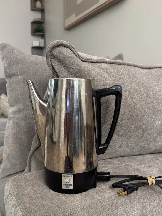 PRESTO Stainless Steel Coffee Percolator Maker Pot 12 Cup Electric Model 0281105