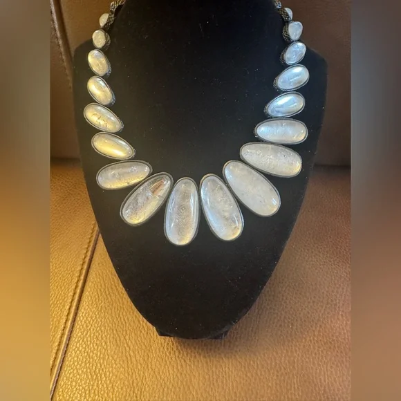 Kiam family rock crystal statement necklace by Lia Sophia