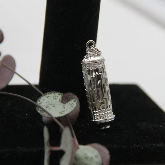 Sterling Silver Mezuzah Pendant Hebrew Shin Charm Religious Jewish Jewelry THFOA