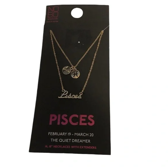 Pisces‎ zodiac necklace